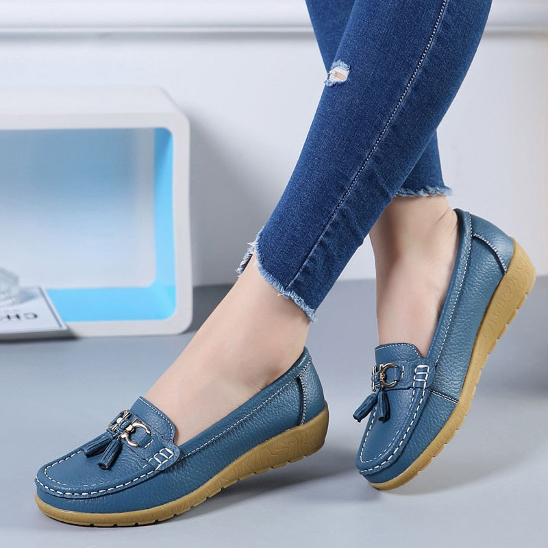 נעלי מוקסין לנשים FACTORYX כחול בהיר 35 