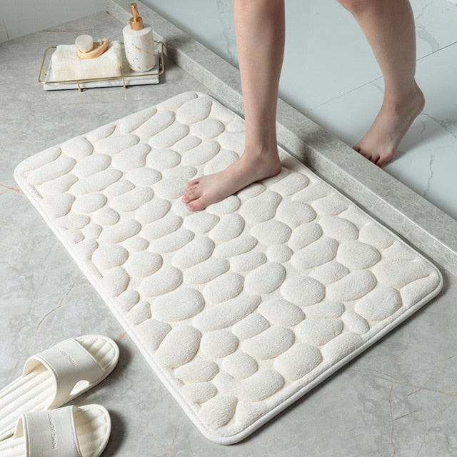 שטיח אמבטיה נגד החלקה FACTORYX לבן 40x60cm 